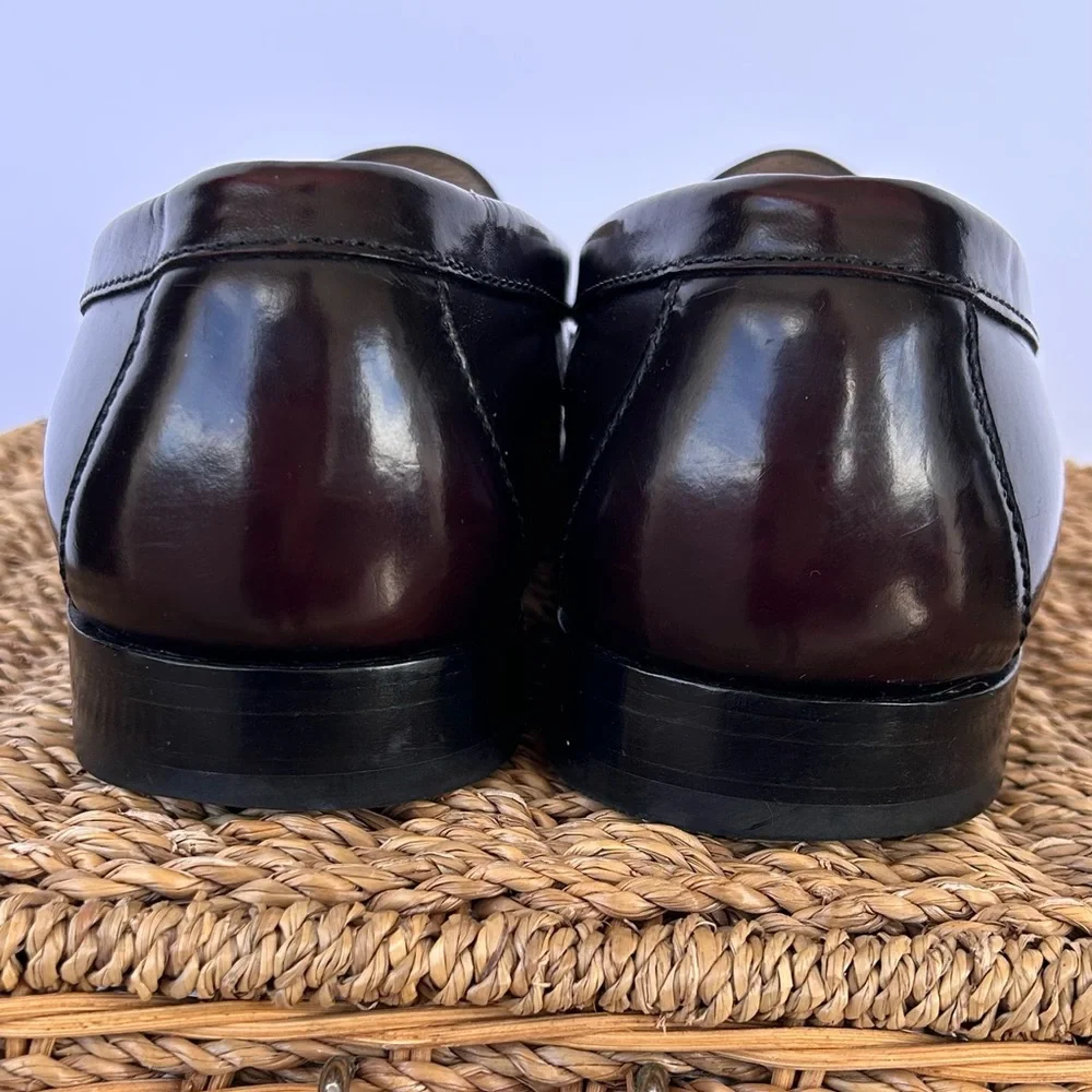 Cole Haan Men’s Pinch Tassel Loafers Hand Sewn Moc-Toe‎ Mahogany Size 12E